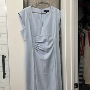 NWT Ellen Tracy Blue Ruched Dress